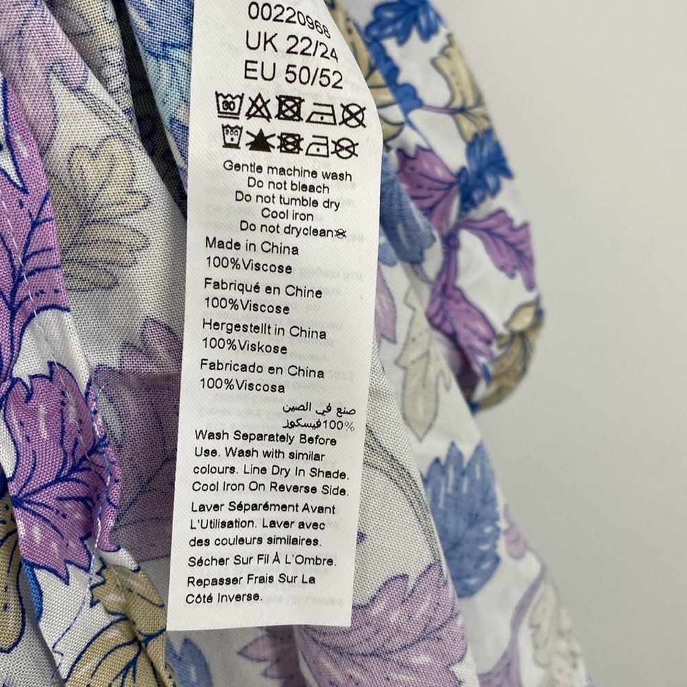 Avenue Blue and Purple Floral Midi Dress - Picture 6 of 8